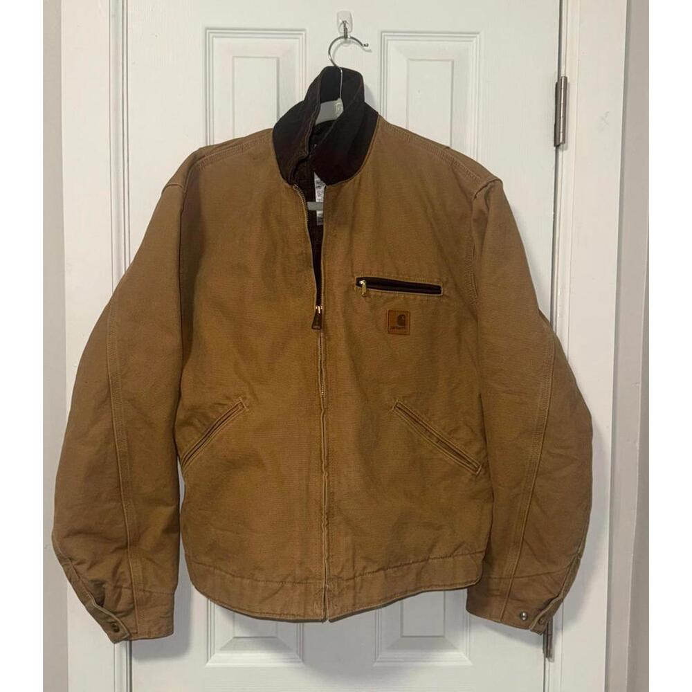 VINTAGE Authentic Carharrt J97 Detroit Blanket Lined Canvas Jacket Size Medium